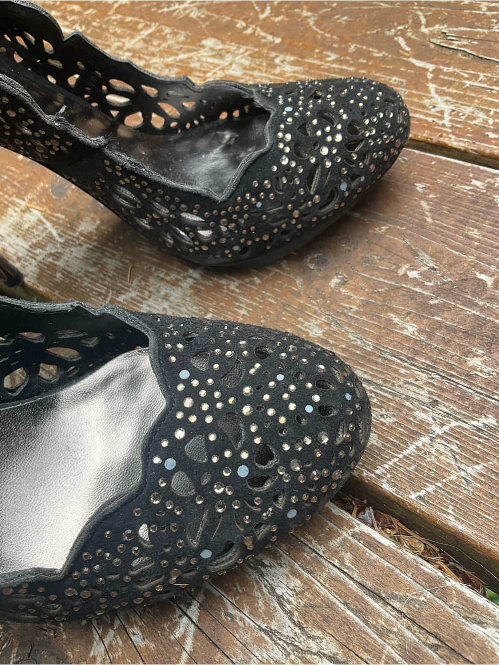 BCBGMaxAzria Rhinestone Heels - Picture 3 of 10